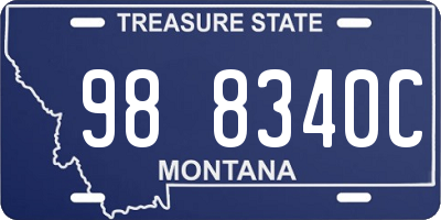 MT license plate 988340C