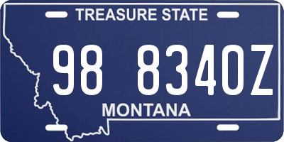 MT license plate 988340Z