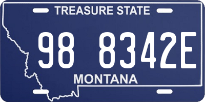 MT license plate 988342E