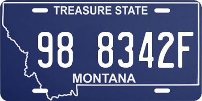 MT license plate 988342F