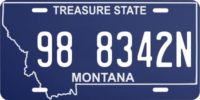 MT license plate 988342N