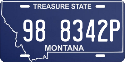 MT license plate 988342P