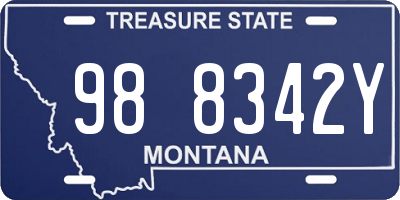 MT license plate 988342Y
