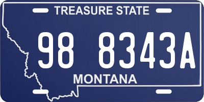 MT license plate 988343A