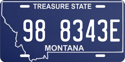 MT license plate 988343E