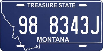 MT license plate 988343J