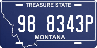 MT license plate 988343P