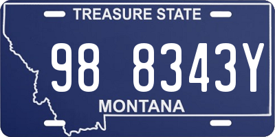 MT license plate 988343Y