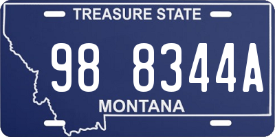 MT license plate 988344A