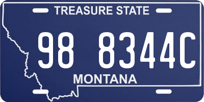 MT license plate 988344C
