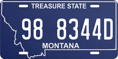 MT license plate 988344D