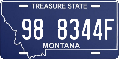 MT license plate 988344F