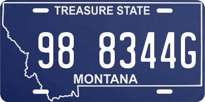 MT license plate 988344G