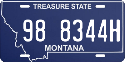 MT license plate 988344H