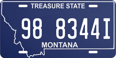 MT license plate 988344I
