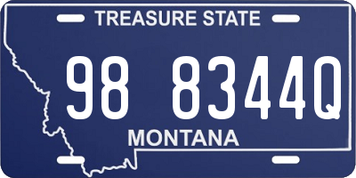 MT license plate 988344Q
