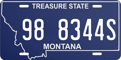 MT license plate 988344S