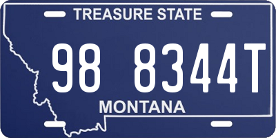 MT license plate 988344T