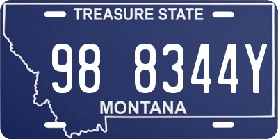 MT license plate 988344Y