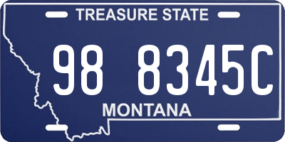 MT license plate 988345C