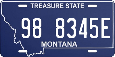 MT license plate 988345E