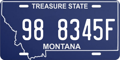 MT license plate 988345F