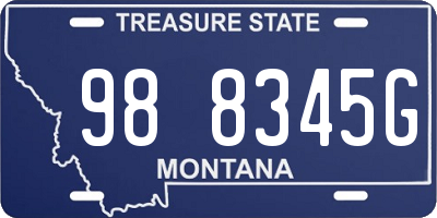 MT license plate 988345G