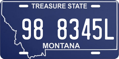 MT license plate 988345L