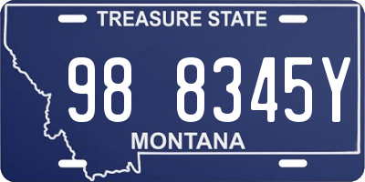 MT license plate 988345Y