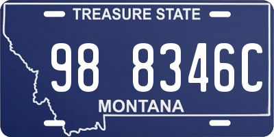 MT license plate 988346C