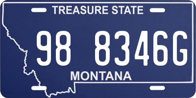 MT license plate 988346G