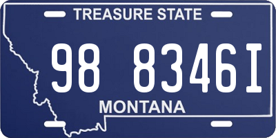 MT license plate 988346I