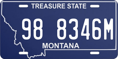MT license plate 988346M