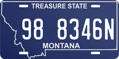 MT license plate 988346N