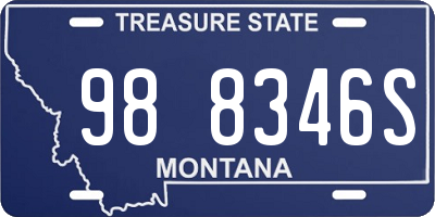 MT license plate 988346S