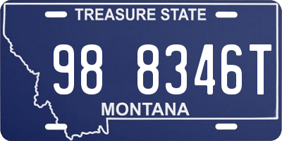 MT license plate 988346T