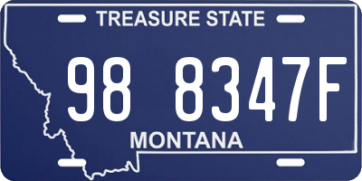 MT license plate 988347F