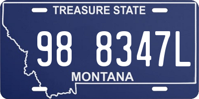 MT license plate 988347L