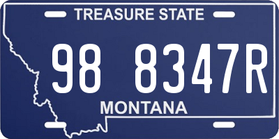 MT license plate 988347R