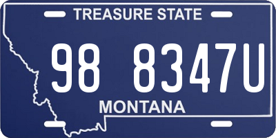 MT license plate 988347U