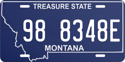 MT license plate 988348E
