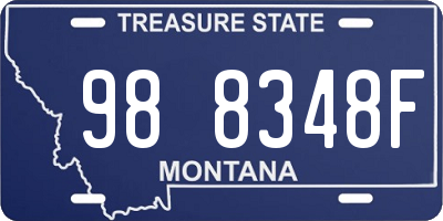 MT license plate 988348F