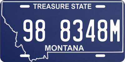 MT license plate 988348M