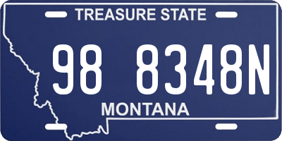 MT license plate 988348N