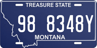 MT license plate 988348Y