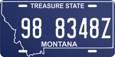 MT license plate 988348Z