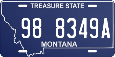 MT license plate 988349A