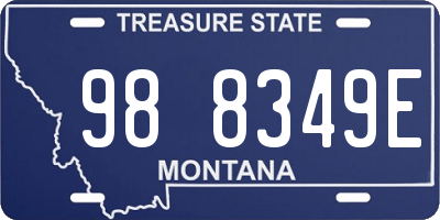 MT license plate 988349E