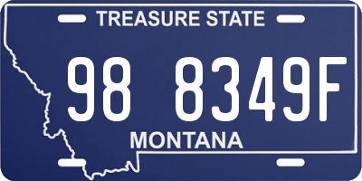 MT license plate 988349F
