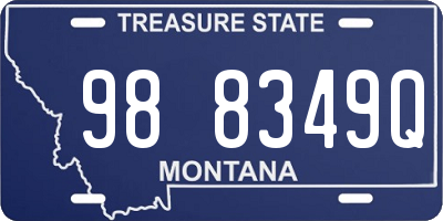 MT license plate 988349Q